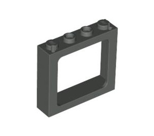 LEGO Dark Gray Window Frame 1 x 4 x 3 (center studs hollow, outer studs solid) (6556)