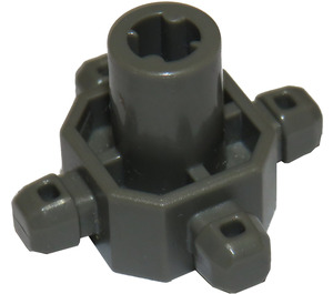 LEGO Dark Gray Znap Connector 3 x 3 - 4 Way Axial (32221)