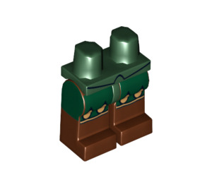 LEGO Donkergroen Actor Minifigure Heupen en benen (3815 / 10863)