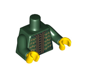 LEGO Donkergroen Actor Torso (973 / 88585)