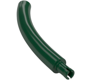 LEGO Dark Green Animal Tail Middle Section with Technic Pin (40378 / 51274)