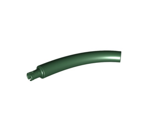 LEGO Dark Green Animal Tail Middle Section with Technic Pin (40378 / 51274)