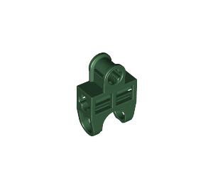 LEGO Dark Green Ball Connector with Perpendicular Axleholes and Vents and Side Slots (32174)