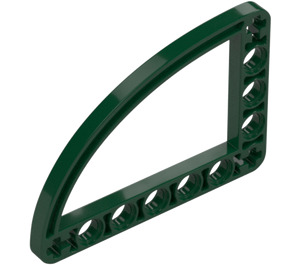 LEGO Dark Green Beam 5 x 7 x 0.5 Bent 90 Degrees Quarter Elipse (32251)