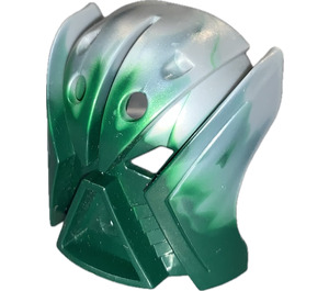 LEGO Dark Green Bionicle Mask Kanohi Matatu with Pearl Light Gray Fade to Top (32570)