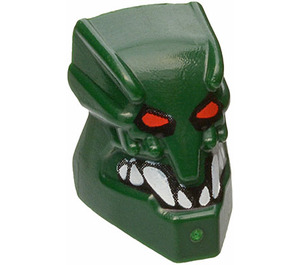 LEGO Verde oscuro Bionicle Piraka Zaktan Cabeza con Ojos rojos y Dientes (56657)