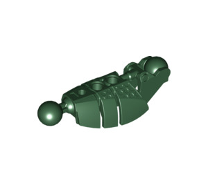 LEGO Vert foncé Bionicle Toa Jambe avec Armor, Vents, et Balle Joints (53574)