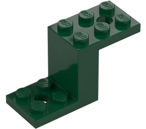 LEGO Tummanvihreä Uloke 2 x 5 x 2.3 ja sisäinen nupinpidike (28964 / 76766)