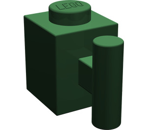 LEGO Dark Green Brick 1 x 1 with Handle (2921 / 28917)