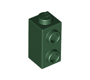 LEGO Vert foncé Brique 1 x 1 x 1.6 avec Deux Goujons latéraux (32952)