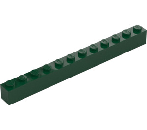 LEGO Dark Green Brick 1 x 12 (6112)