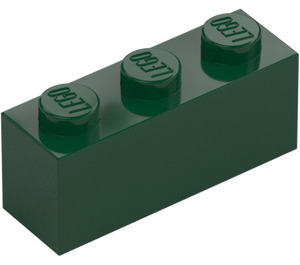 LEGO Donkergroen Steen 1 x 3 (3622 / 45505)