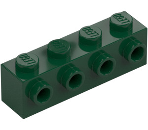 LEGO Dunkelgrün Stein 1 x 4 mit 4 Noppen auf Ein(e) Seite (30414)