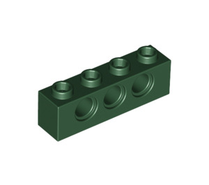 LEGO Dunkelgrün Backstein 1 x 4 mit Löcher (3701)