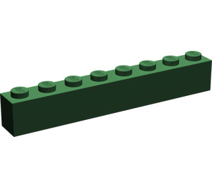 LEGO Dunkelgrün Backstein 1 x 8 (3008)