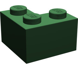 LEGO Dark Green Brick 2 x 2 Corner (2357)