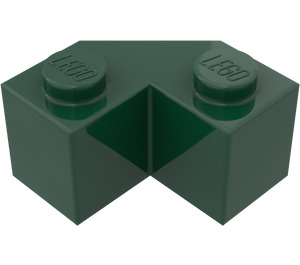 LEGO Tmavě zelená Kostka 2 x 2 Facet (87620)