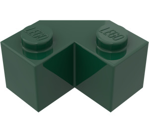LEGO Dark Green Brick 2 x 2 Facet (87620)
