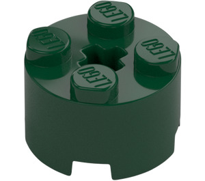 LEGO Dark Green Brick 2 x 2 Round (3941 / 6143)