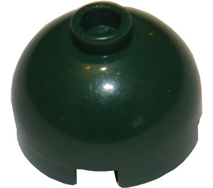 LEGO Dark Green Brick 2 x 2 Round with Dome Top (with Axle Holder) (3262 / 30367)