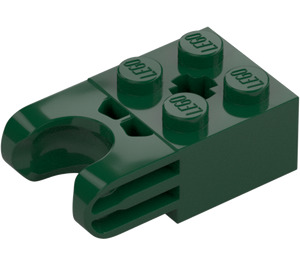 LEGO Verde scuro Mattoncino 2 x 2 con Innesto a sfera e Axlehole (Presa larga) (92013)