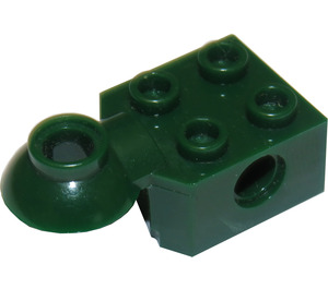 LEGO Verde scuro Mattoncino 2 x 2 con Orizzontale Giunto di rotazione (48170 / 48442)