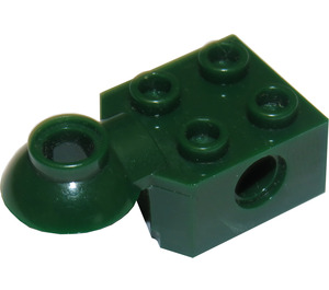 LEGO Vert foncé Brique 2 x 2 avec Horizontal Rotation Joint (48170 / 48442)