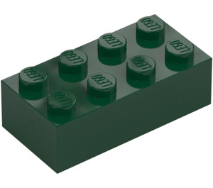 LEGO Dark Green Brick 2 x 4 (3001 / 72841)