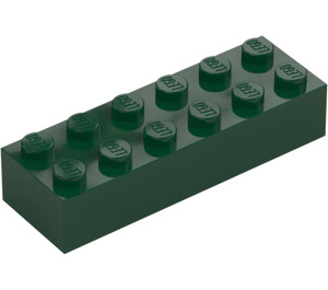 LEGO Verde oscuro Ladrillo 2 x 6 (2456 / 44237)