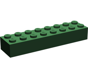LEGO Donkergroen Steen 2 x 8 (3007 / 93888)