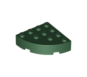 LEGO Dark Green Brick 4 x 4 Round Corner (2577)