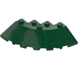 LEGO Dark Green Brick 6 x 6 Round (25°) Corner (95188)