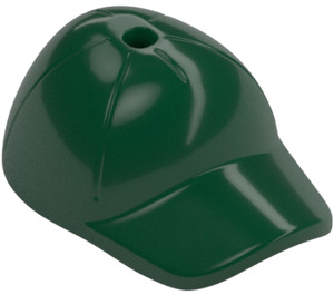 LEGO Dark Green Cap with Short Curved Bill with Hole on Top (11303)