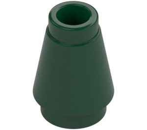 LEGO Dark Green Cone 1 x 1 with Top Groove (28701 / 59900)