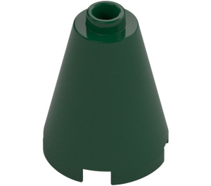 LEGO Dark Green Cone 2 x 2 x 2 (Open Stud) (3942 / 14918)