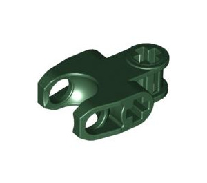 LEGO Dark Green Connector 2 x 3 with Ball Socket and Smooth Sides and Sharp Edges and Open Axle Holes (89652)