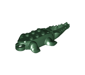 LEGO Dark Green Crocodile 4 x 9 Body (18904)