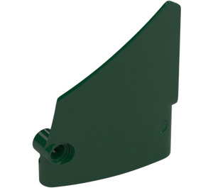 LEGO Dark Green Curved Panel 13 Left (64394)