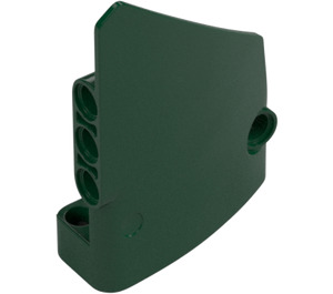 LEGO Dark Green Curved Panel 14 Right (64680)