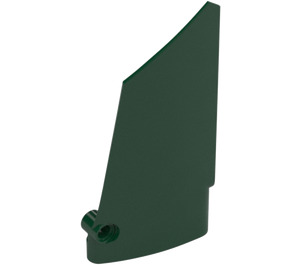 LEGO Dark Green Curved Panel 17 Left (64392)