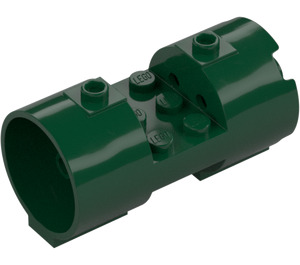 LEGO Dark Green Cylinder 3 x 6 x 2.7 Horizontal Solid Center Studs (93168)