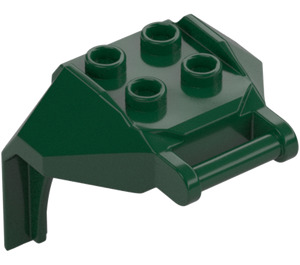 LEGO Tmavě zelená Design Kostka 4 x 3 x 3 s 3.2 Shaft (27167)