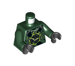 LEGO Dark Green Evil Green Ninja Minifig Torso (973 / 76382)