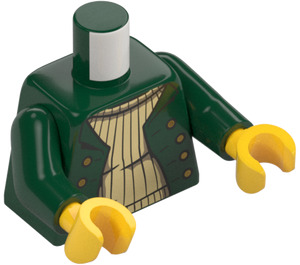 LEGO Tmavě zelená ženský Námořník Minifigurka Trup (973 / 76382)