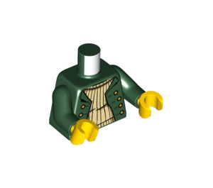 LEGO Dark Green Female Sailor Minifig Torso (973 / 76382)