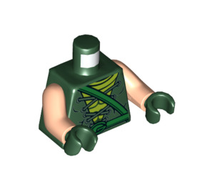LEGO Dark Green Green Arrow Minifig Torso (973 / 76382)