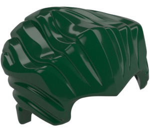 LEGO Verde scuro Capelli Inclinato all'indietro con Widow's Peak (64798 / 90461)