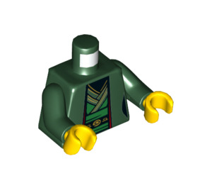 LEGO Tmavě zelená Harumi - Princezna Minifigurka Trup (973 / 76382)