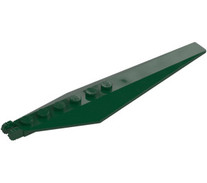 LEGO Dark Green Hinge Plate 1 x 12 with Angled Sides and Tapered Ends (53031 / 57906)