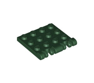 LEGO Dunkelgrün Scharnier Platte 4 x 4 Verriegeln (44570 / 50337)